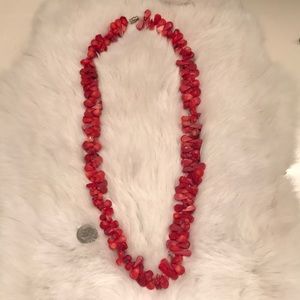 Coral beaded necklace